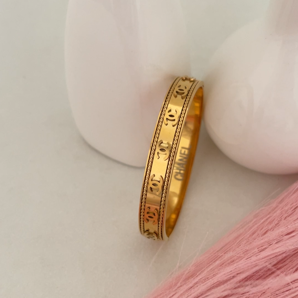 Golden Stream Bangle Bracelet