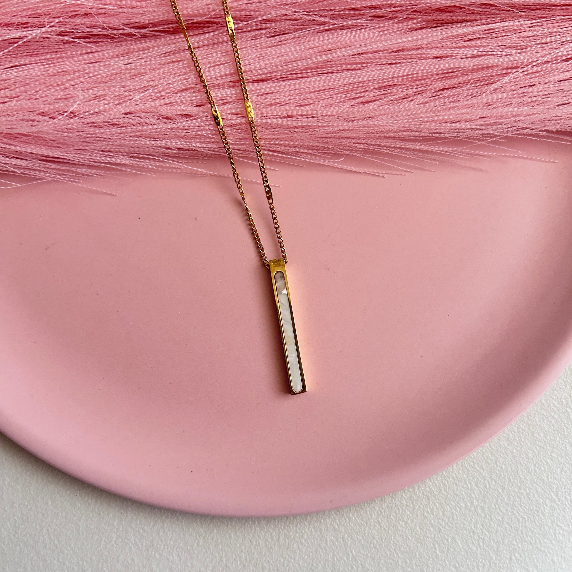 White Long Rod Necklace