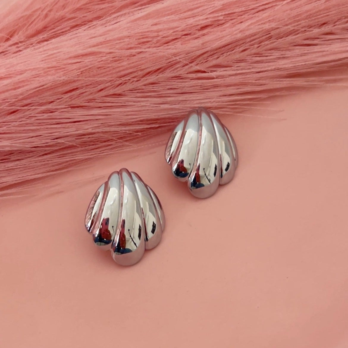 Silver Shell Studs