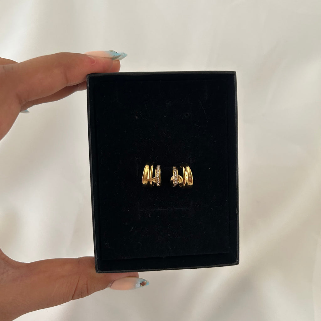 Double Line Hoop Earrings