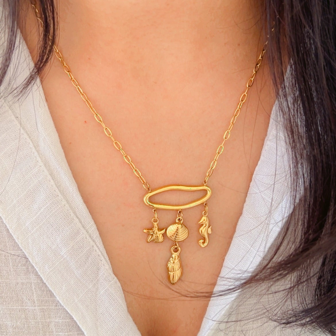 Wave Charms Necklace