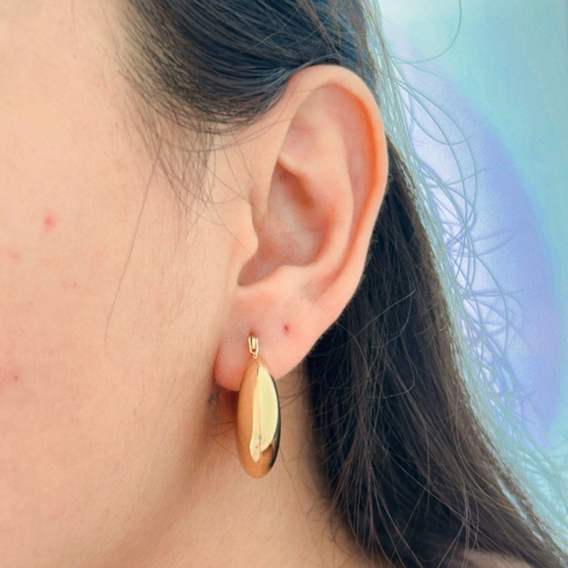 Golden Chunk Hoops
