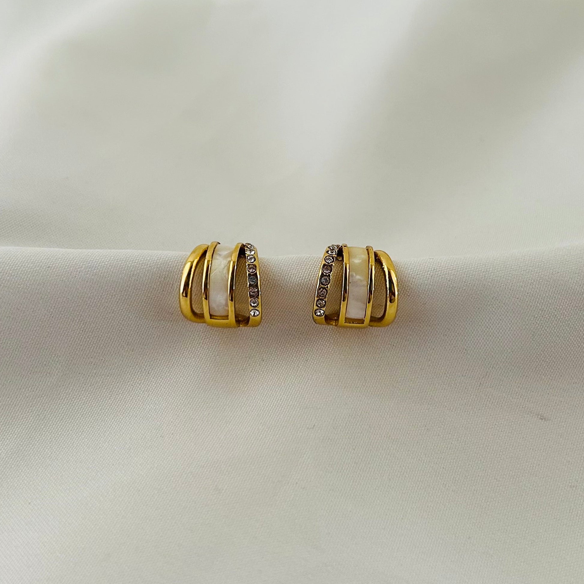 Multi-Line Hoop Earrings