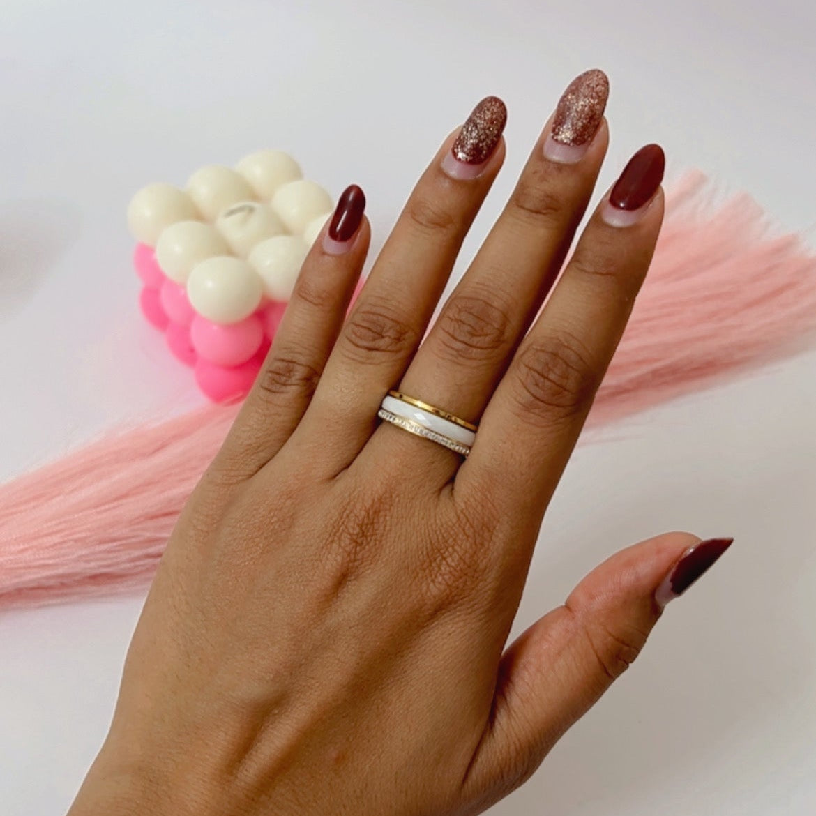 White Whisper Ring
