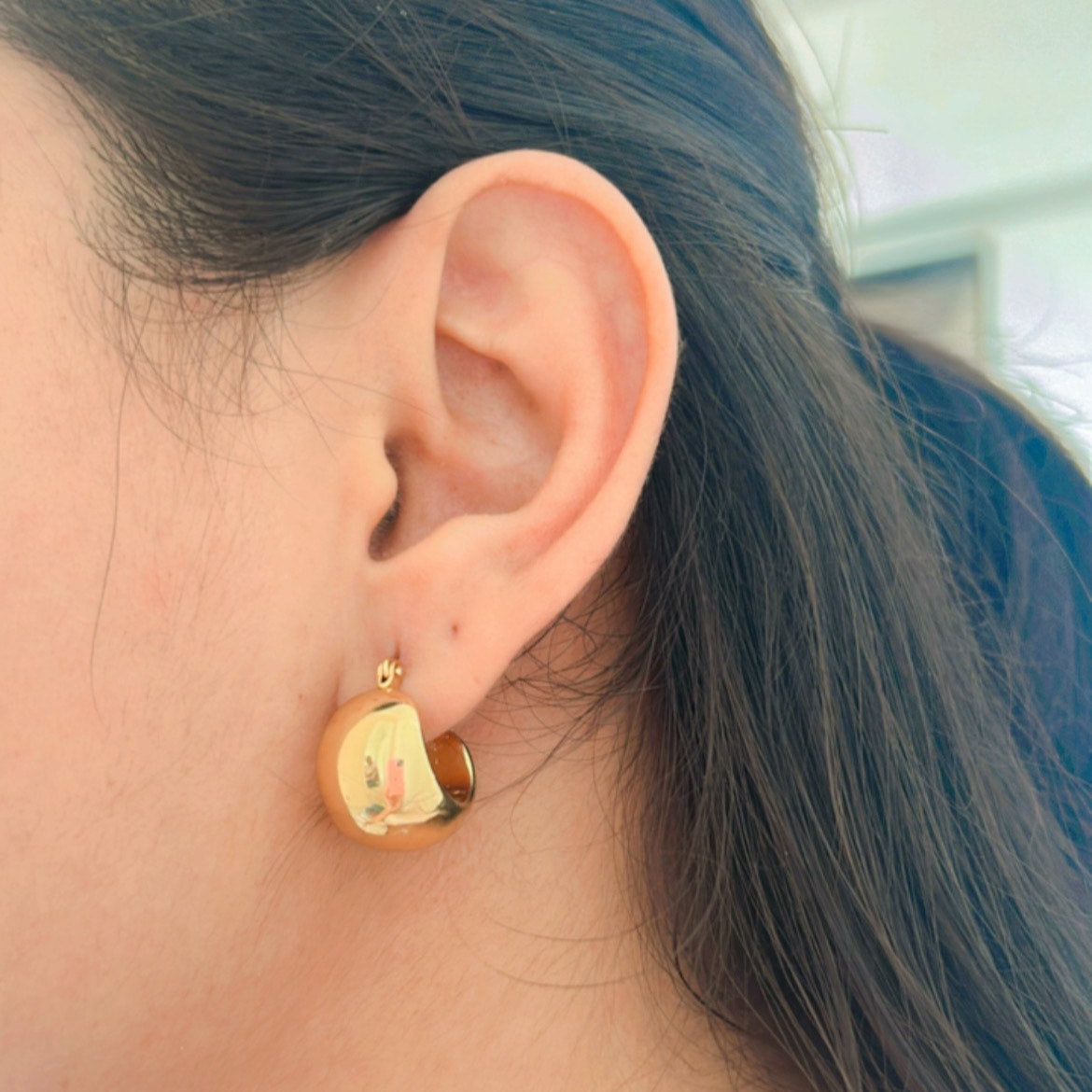Golden Nest Hoops