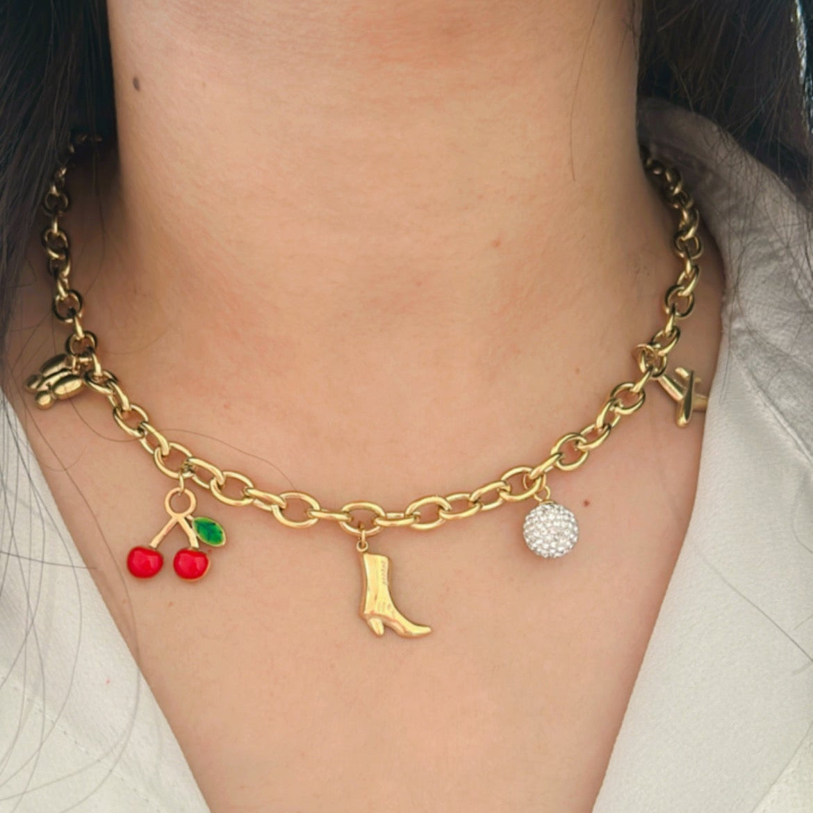 Wave Whisper Charms Necklace