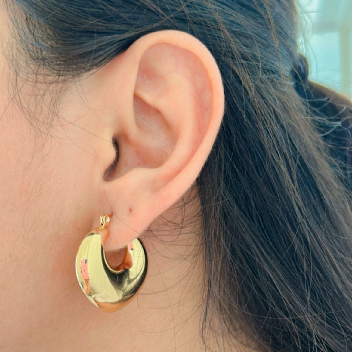 Golden Chunk Hoops