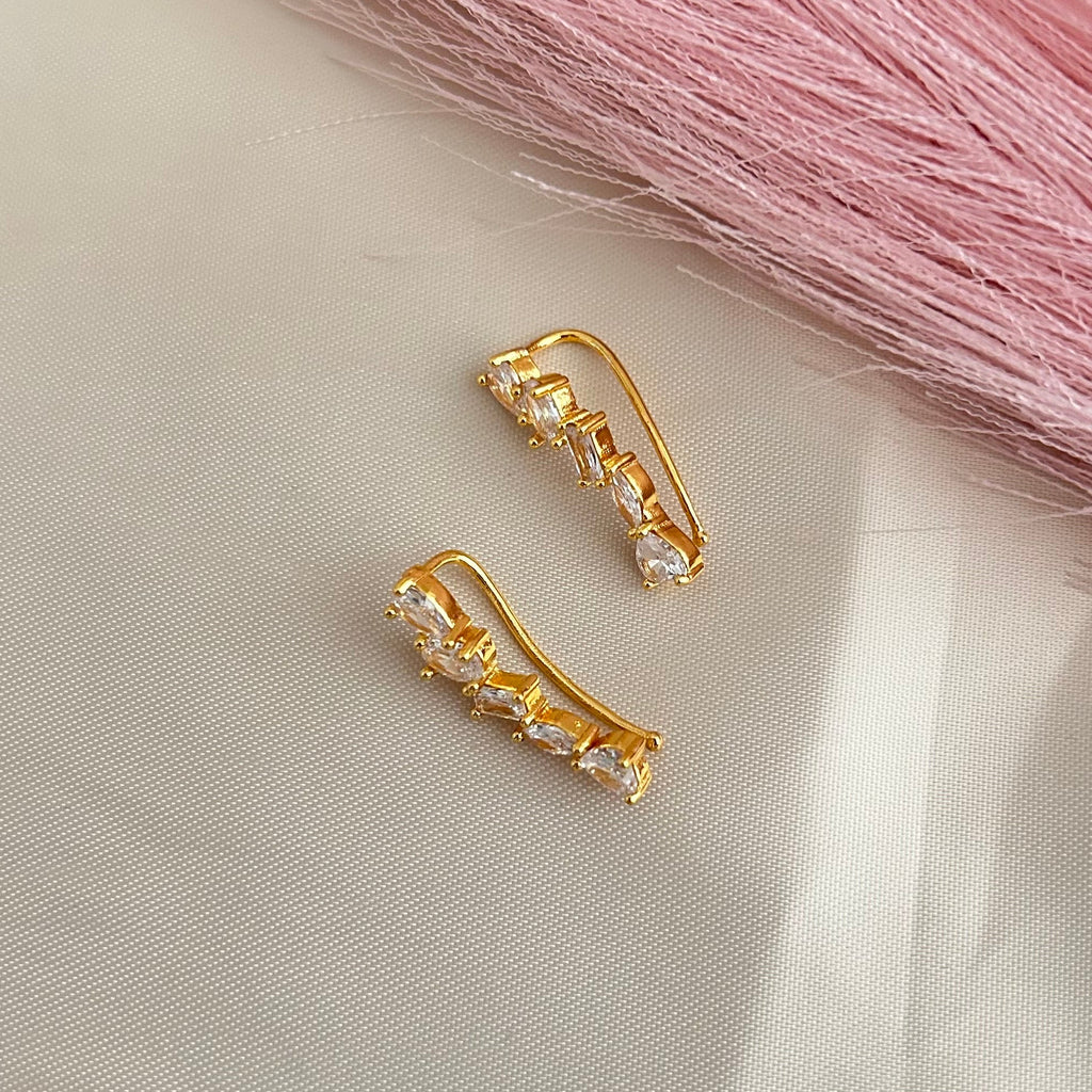 Butterfly Crystal Climber Earrings
