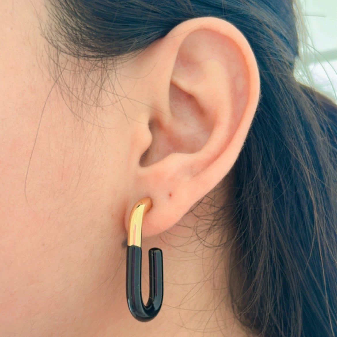 Black Edge Hoops