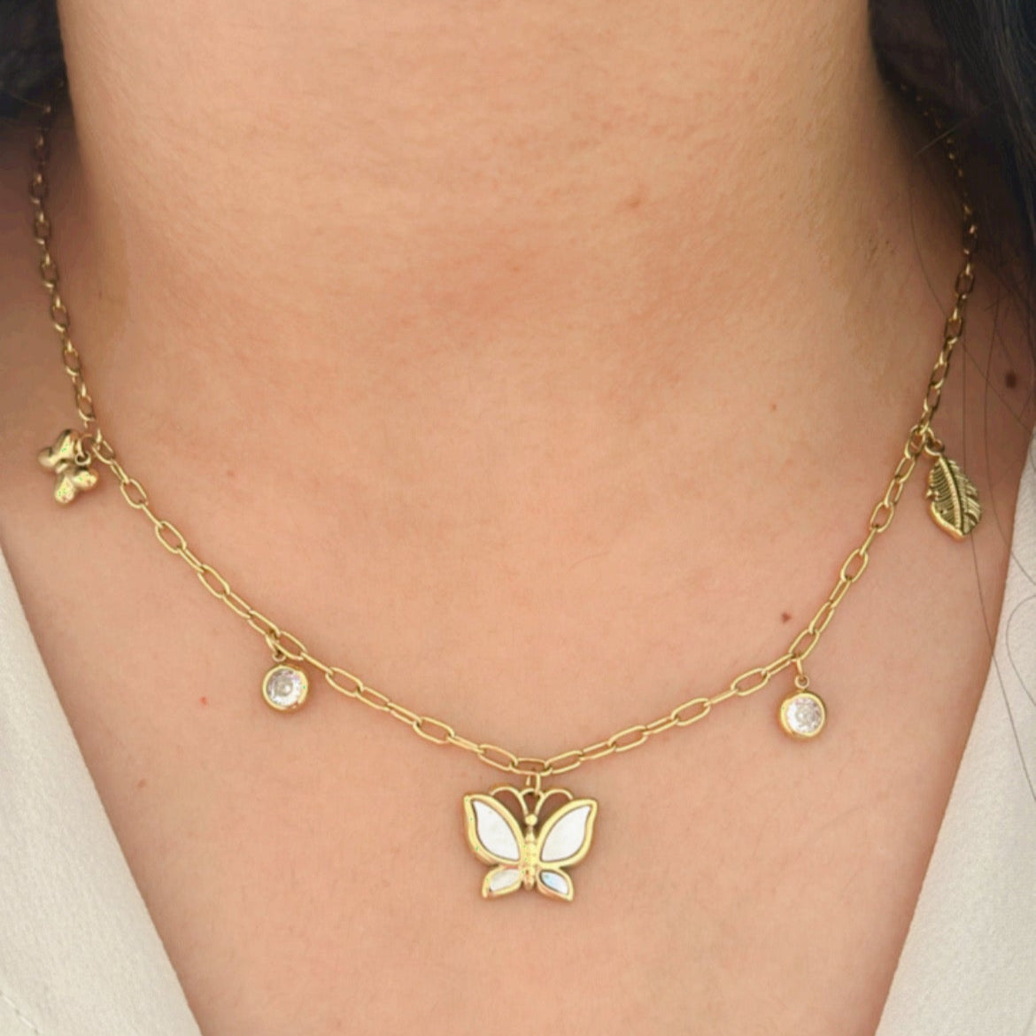 Graceful Wings Charms Necklace