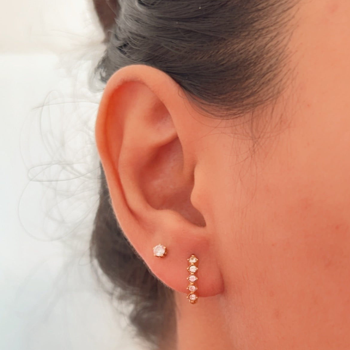 Classic Diamond Hoops