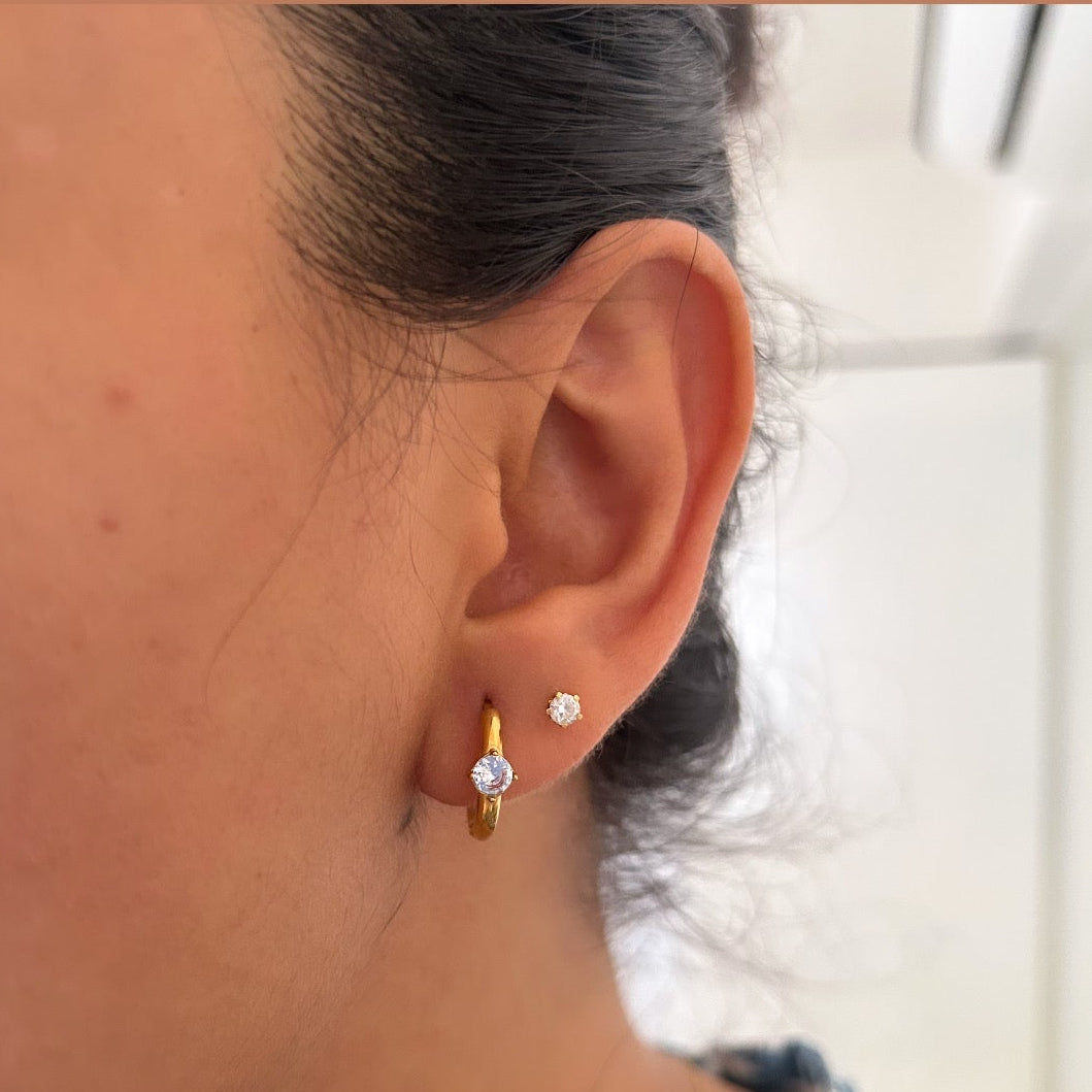 Diamond Hoop Earrings
