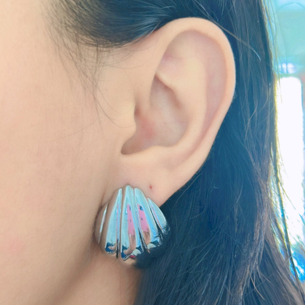 Silver Shell Studs