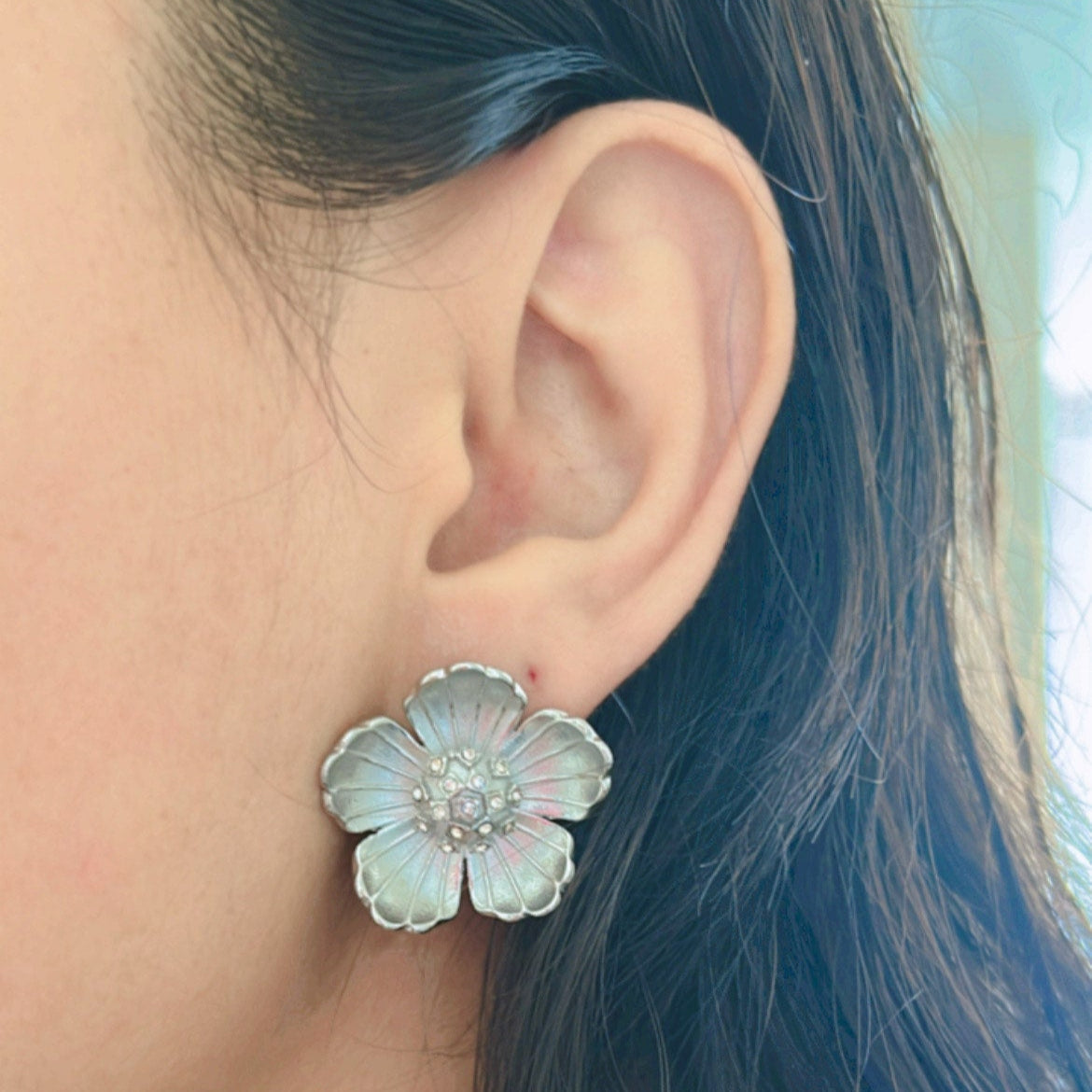 Silver Bloom Earrings