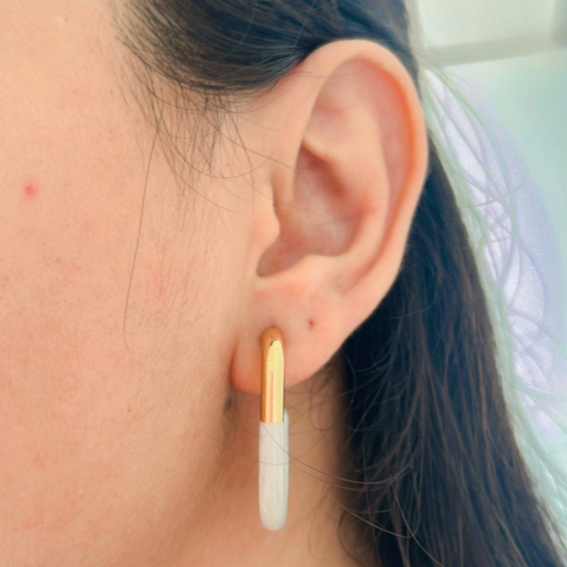 White Edge Hoops
