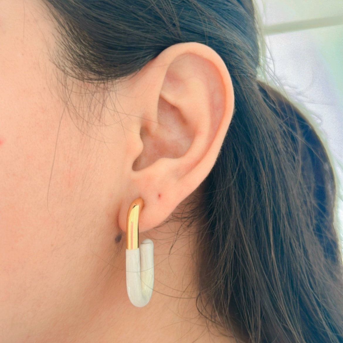 White Edge Hoops