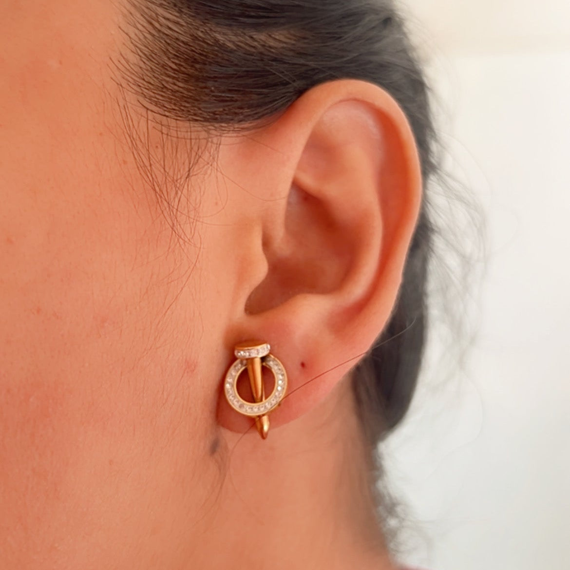 Sleek Nail Stud Earings