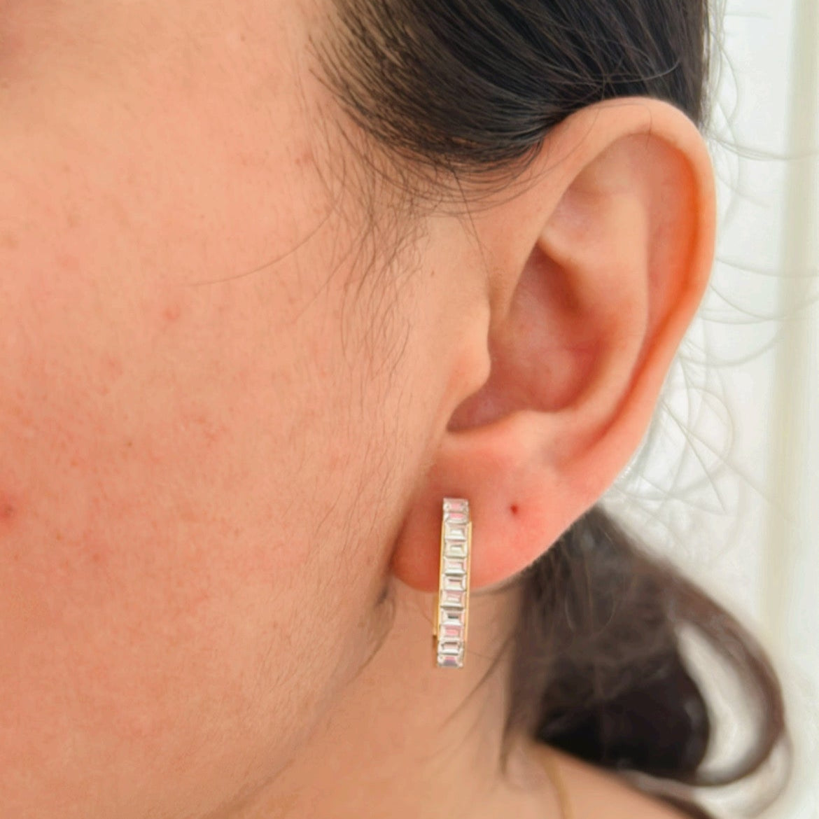 Crystal Halo Hoops