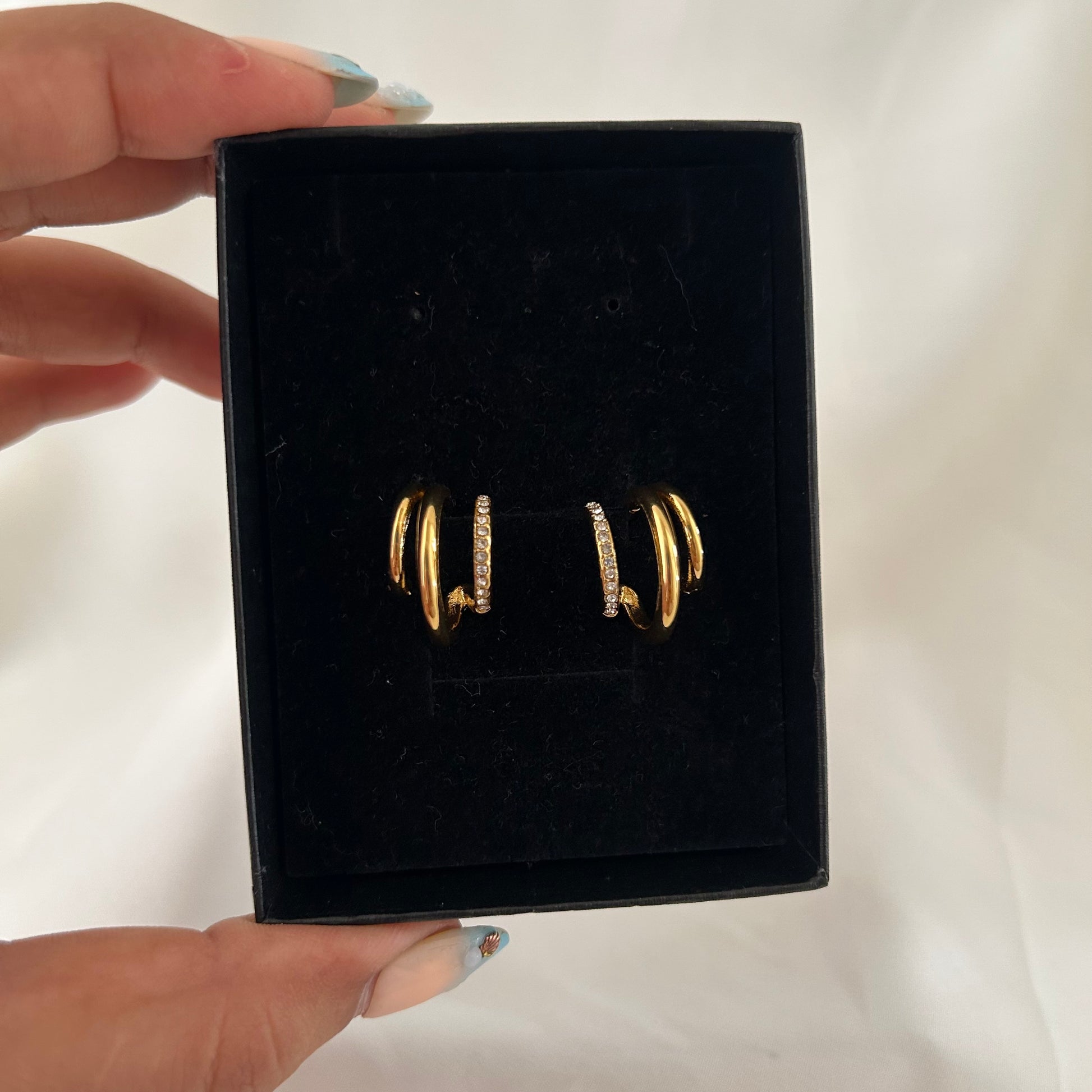 Statement Triple Hoop Earrings