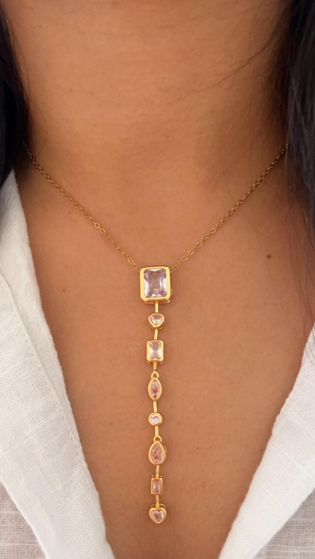 Frostfall Dangling Necklace