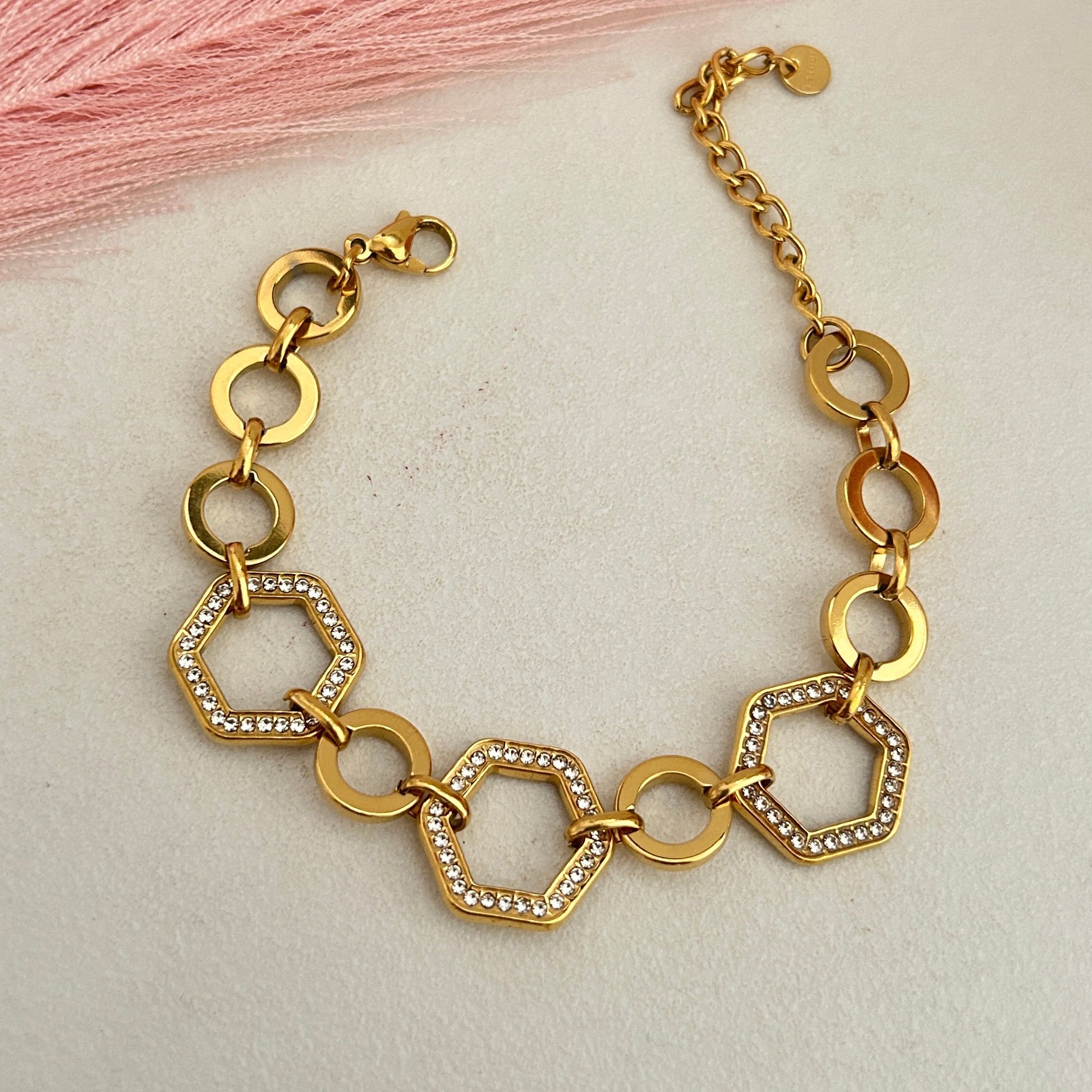 Hexa Crystal Link Bracelet