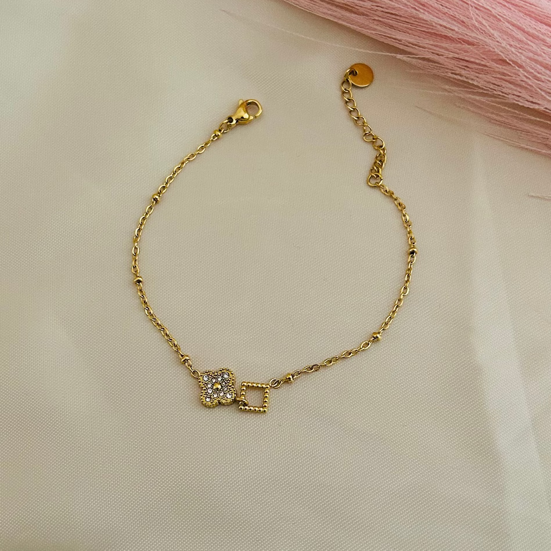 Clover Spark Charm Bracelet