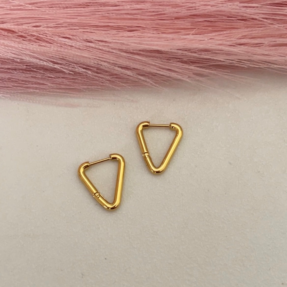Triangle Hoop Earings
