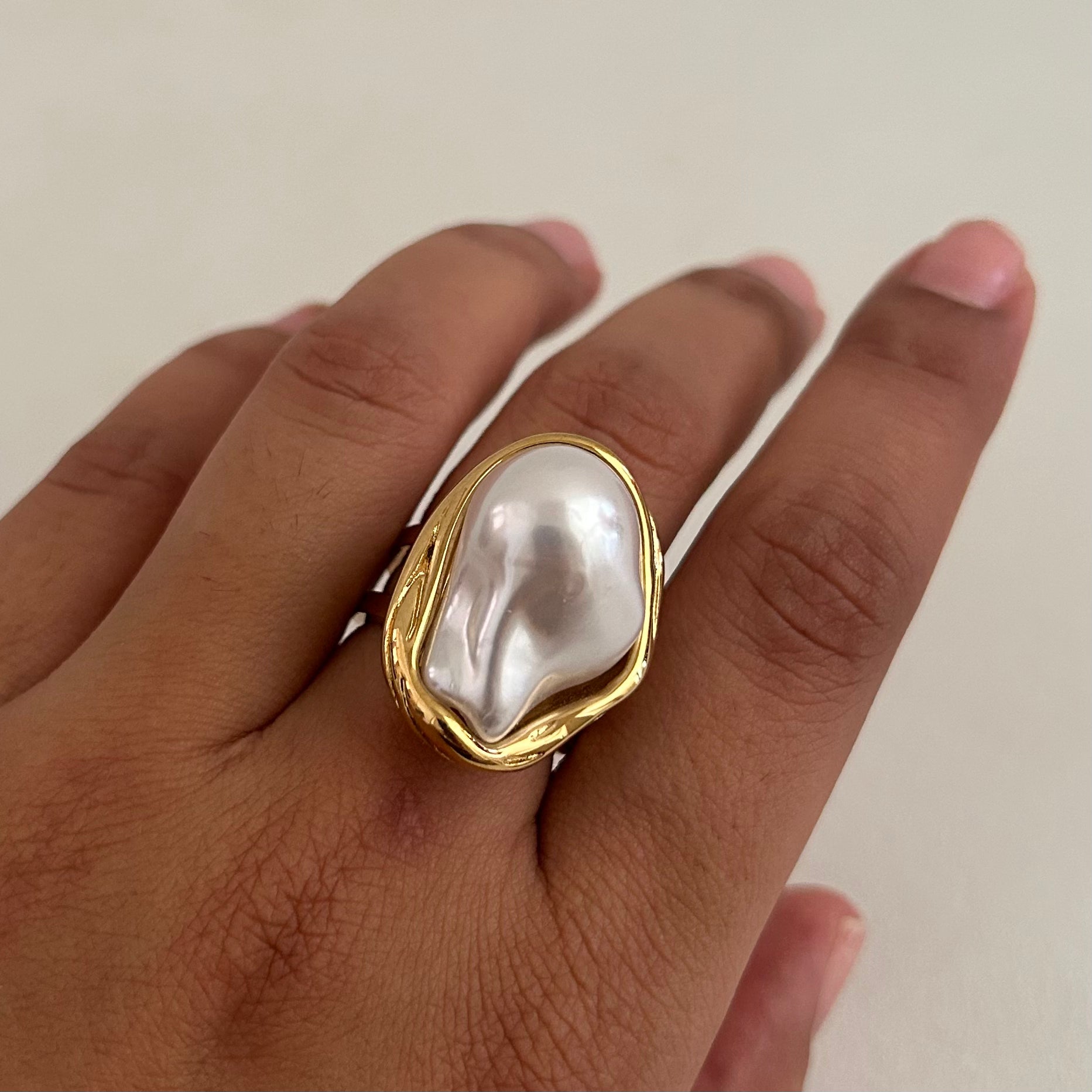 Baroque Pearl Statement Ring
