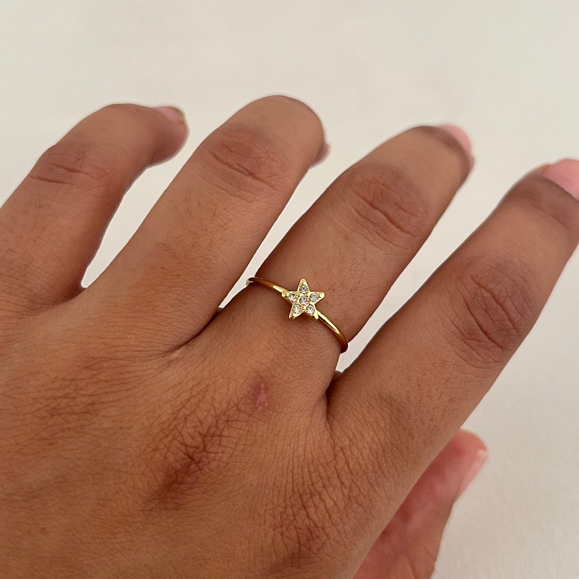 Aurora Starburst Gold Ring