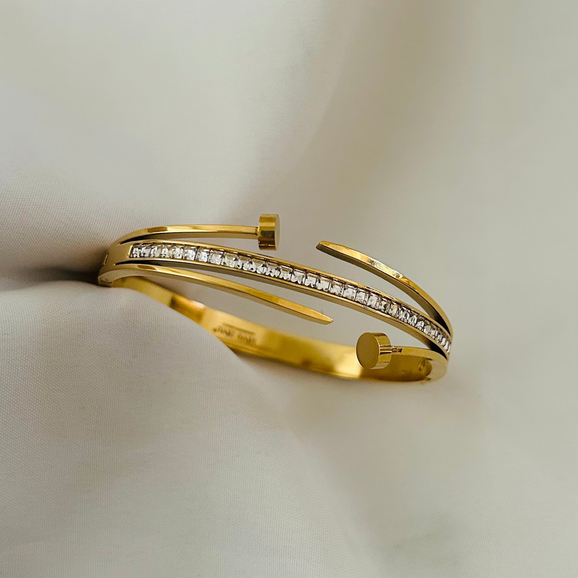 Open Curve Diamond Bangle