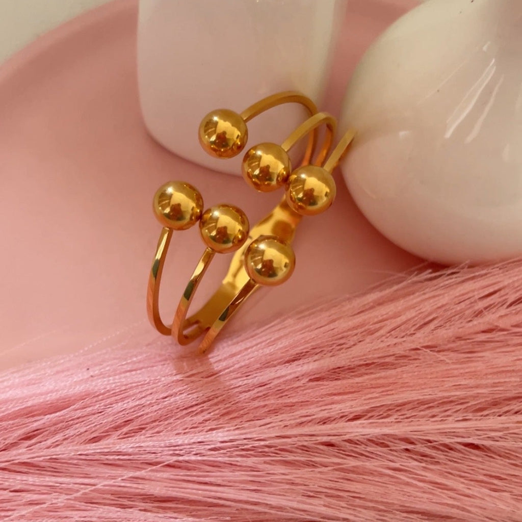 Frontopen Chuncky Ball Pattern Bracelet