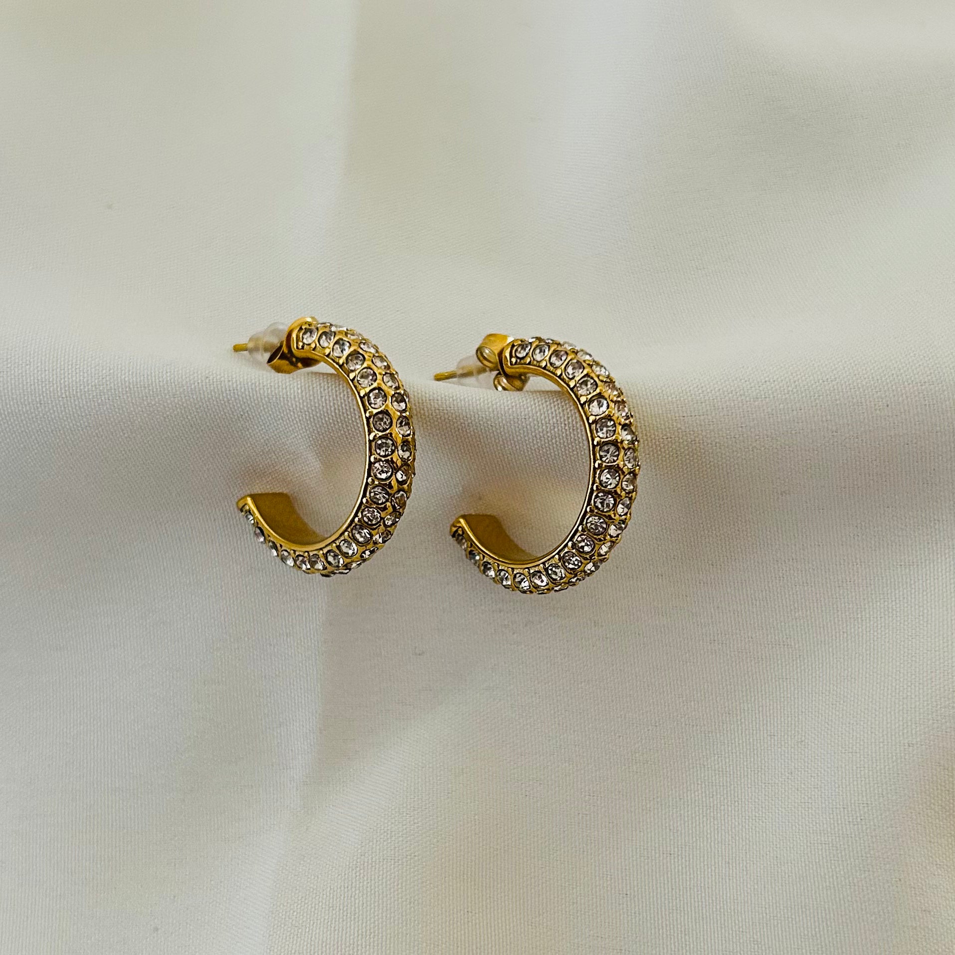 Pavé Glow Hoop Earrings