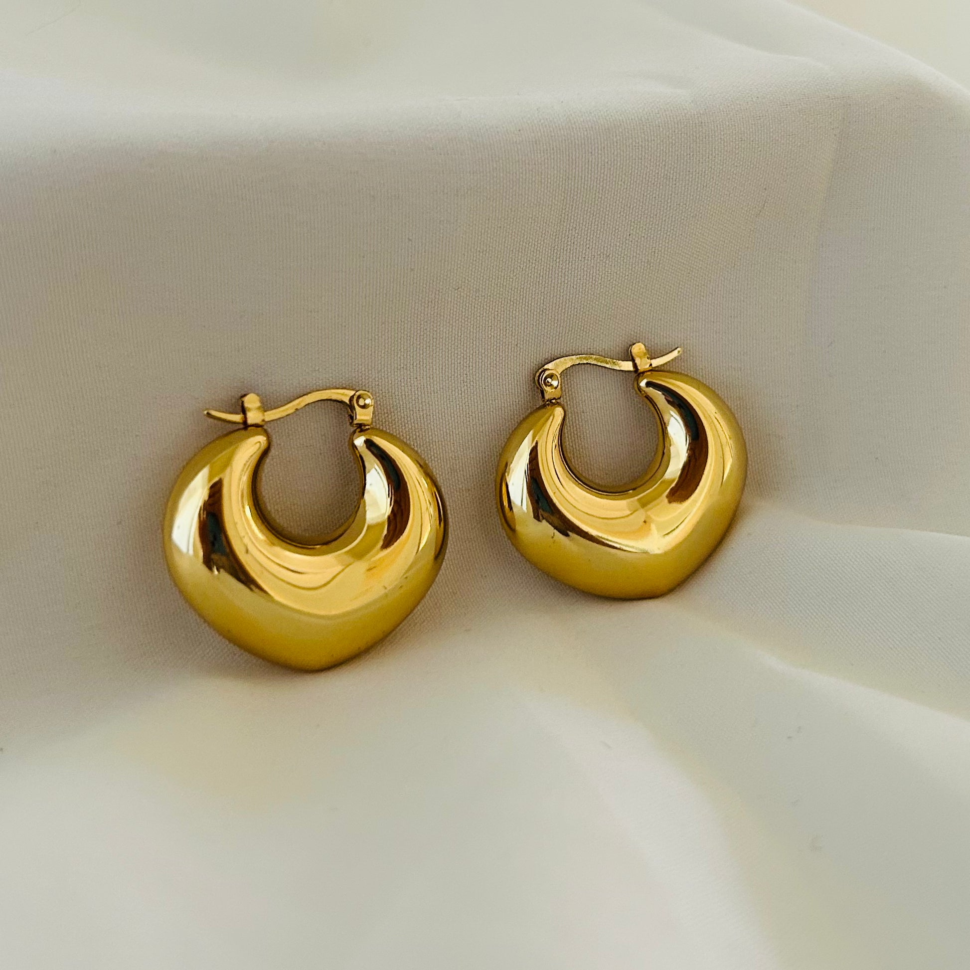 Golden Chunk Hoops