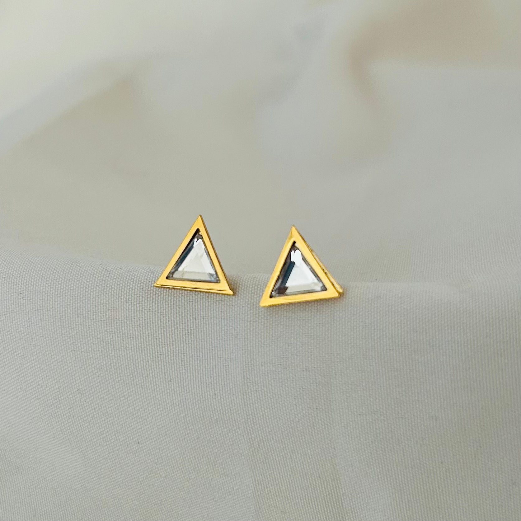 Triangle Crystal Studs