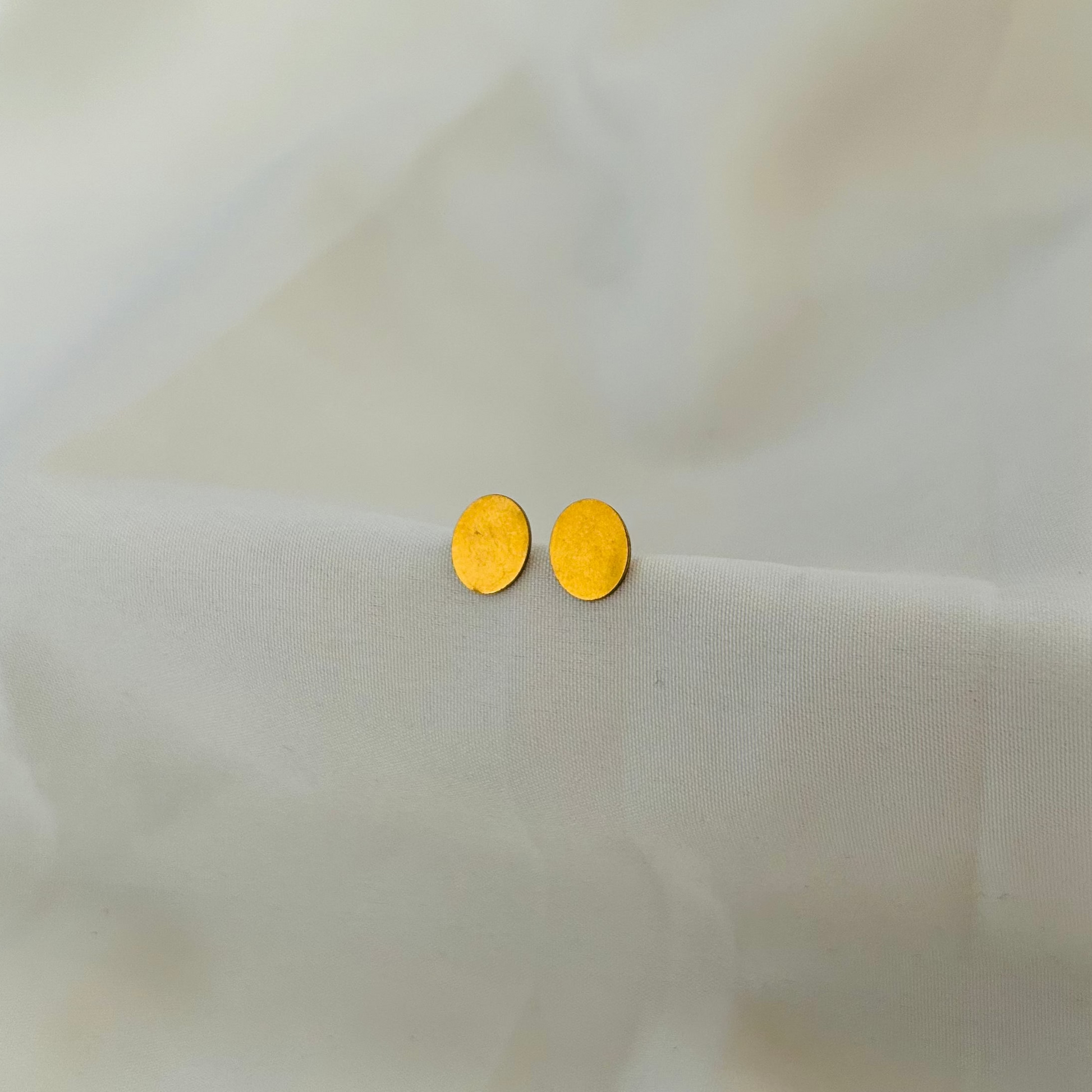 Oval Gold Studs