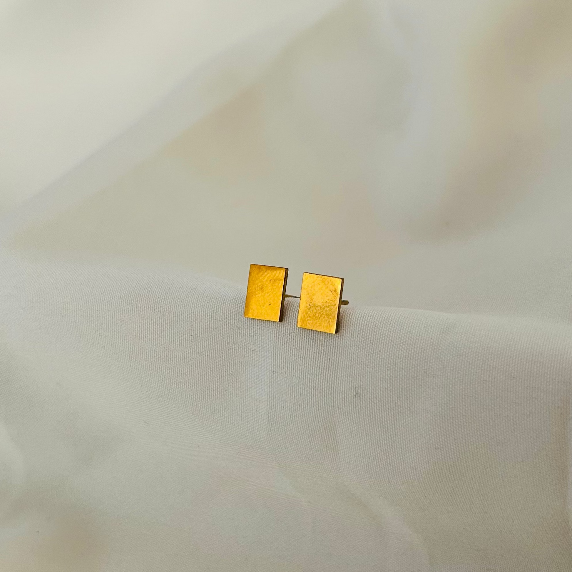 Golden Square Studs