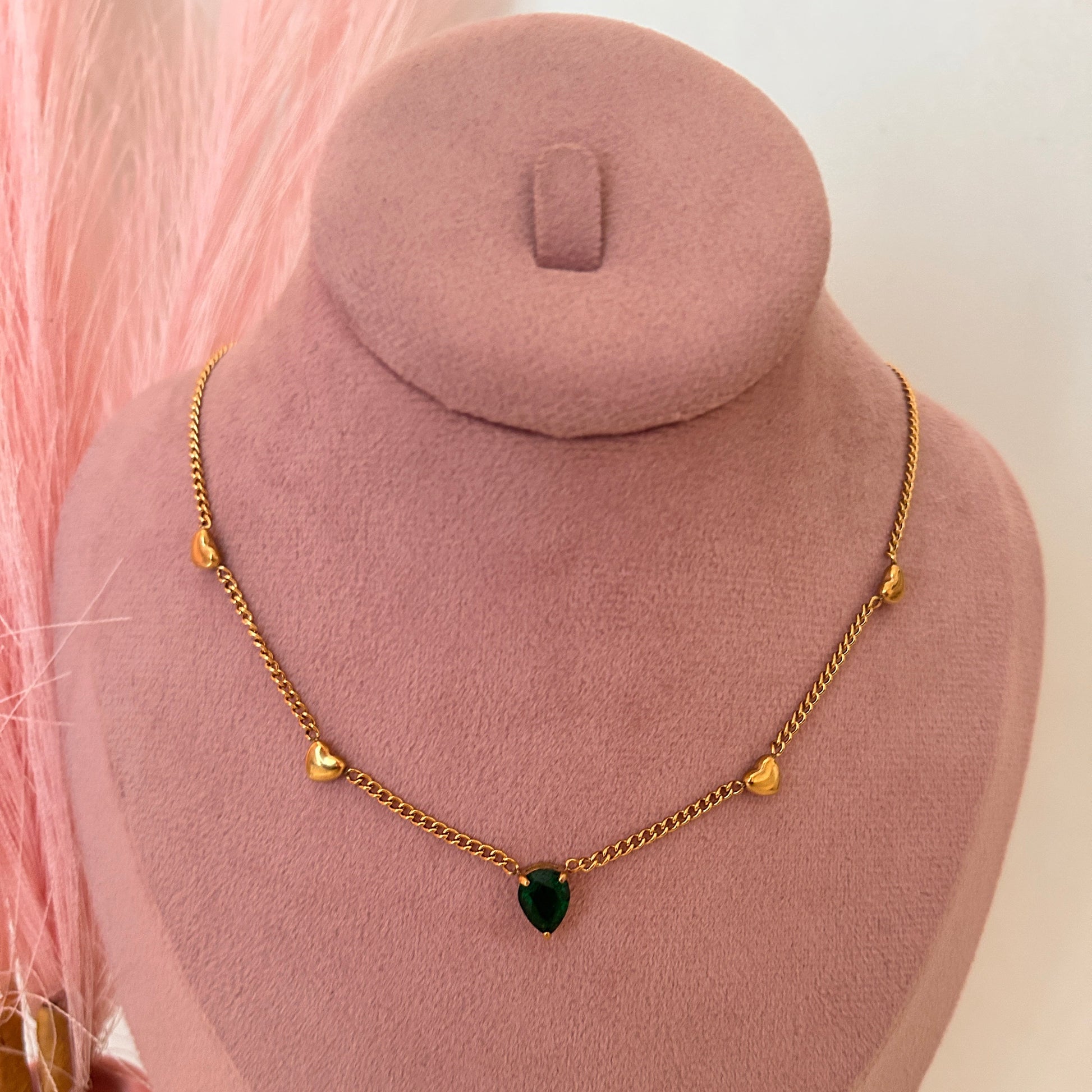 Love in Green Necklace