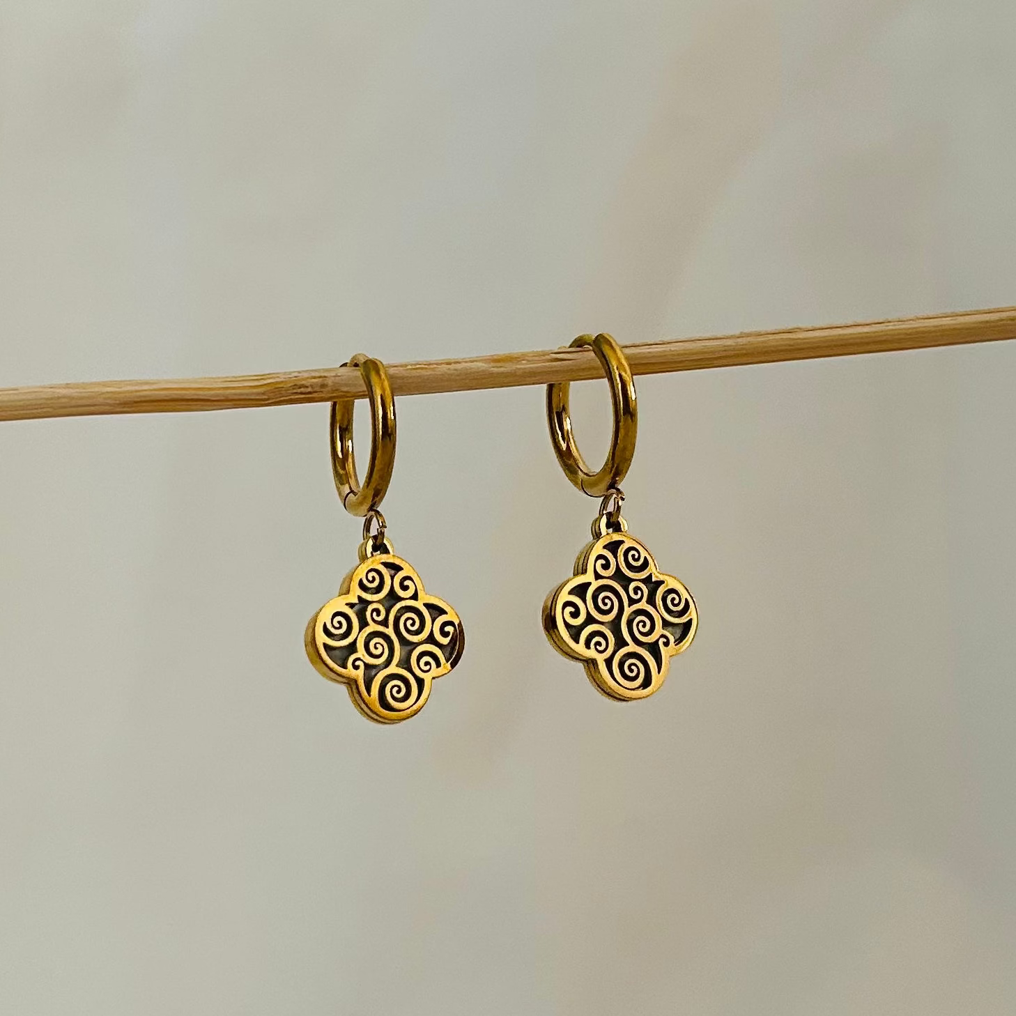 Pattern Drop Earrings