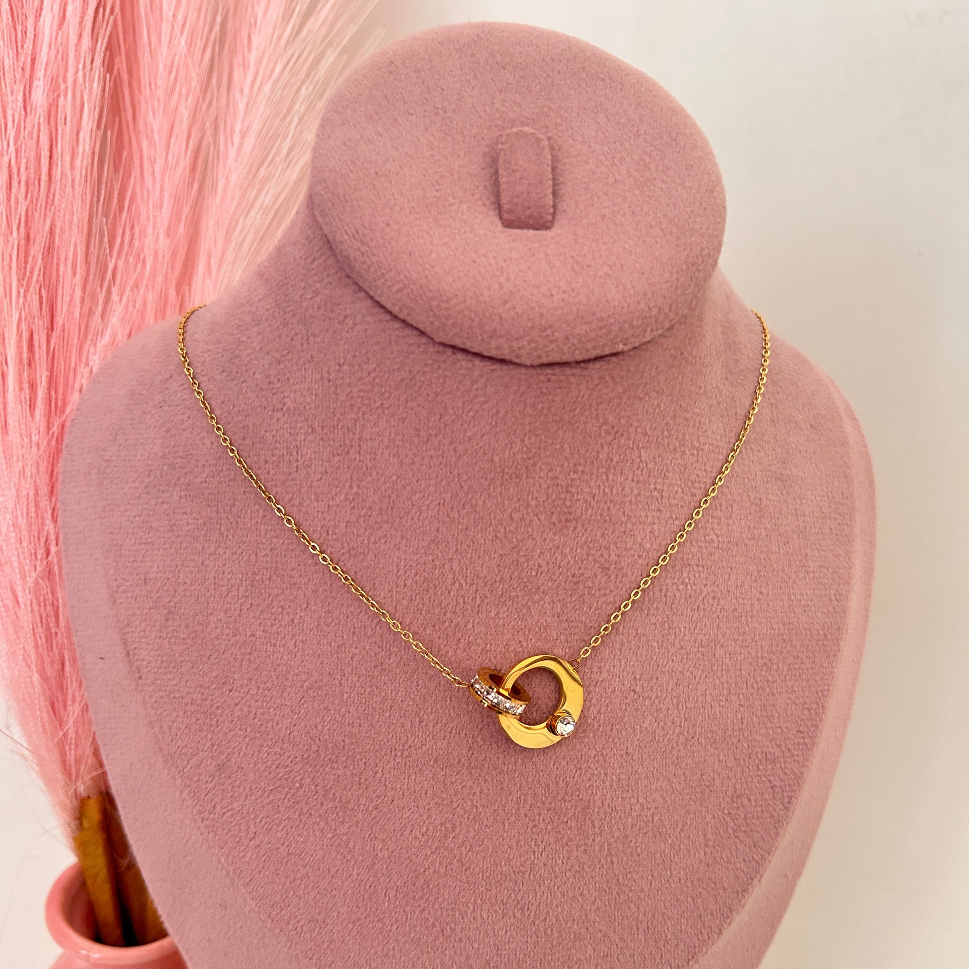 Dual Round Link Necklace