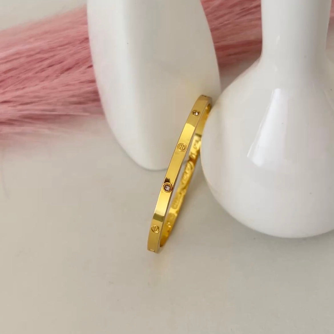 Studded Sleek Bangle Bracelet