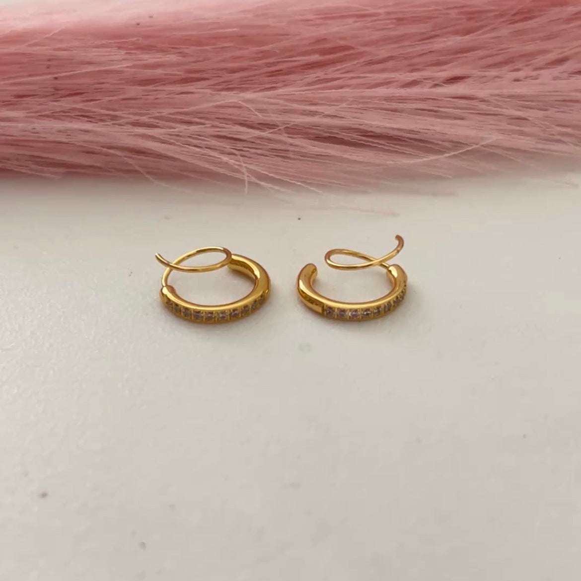 Studded Spiral Hoops