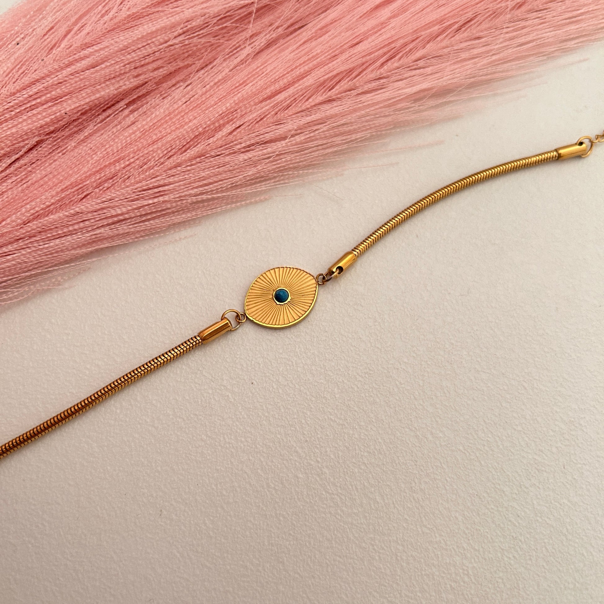 Subtle Evil Eye Chain Bracelet