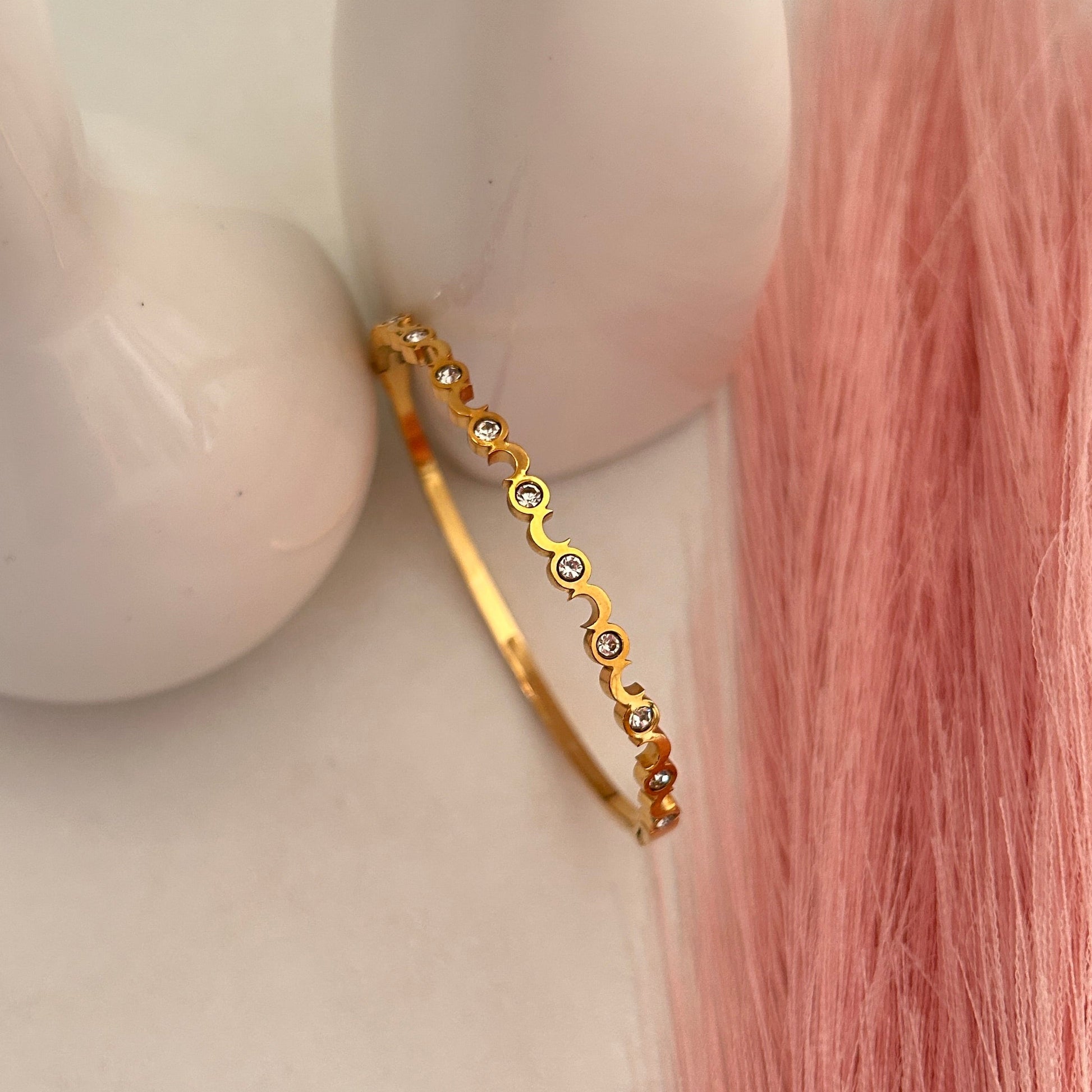 Lunar Stud Bangle Bracelet