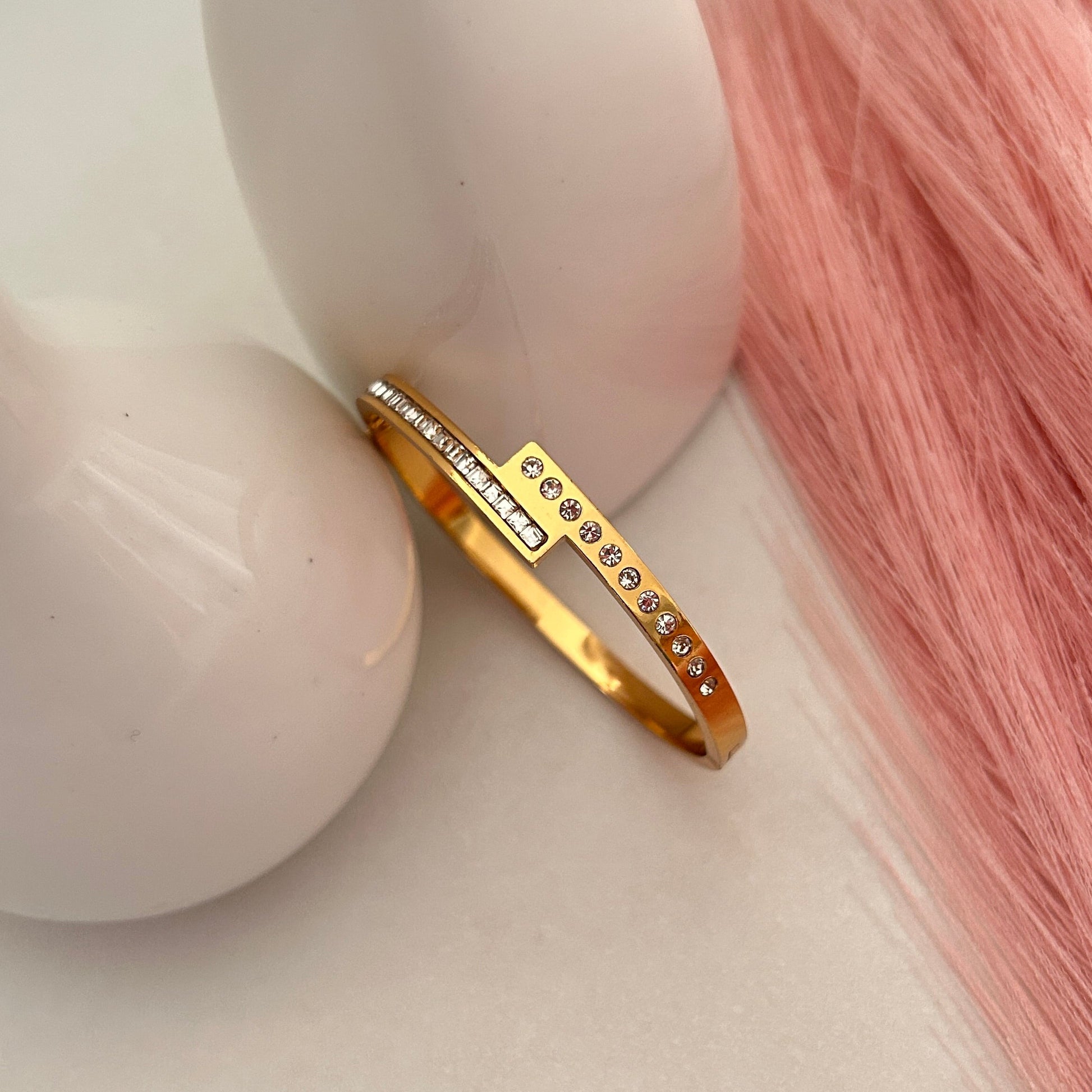 Sparkline Studded Bangle Bracelet