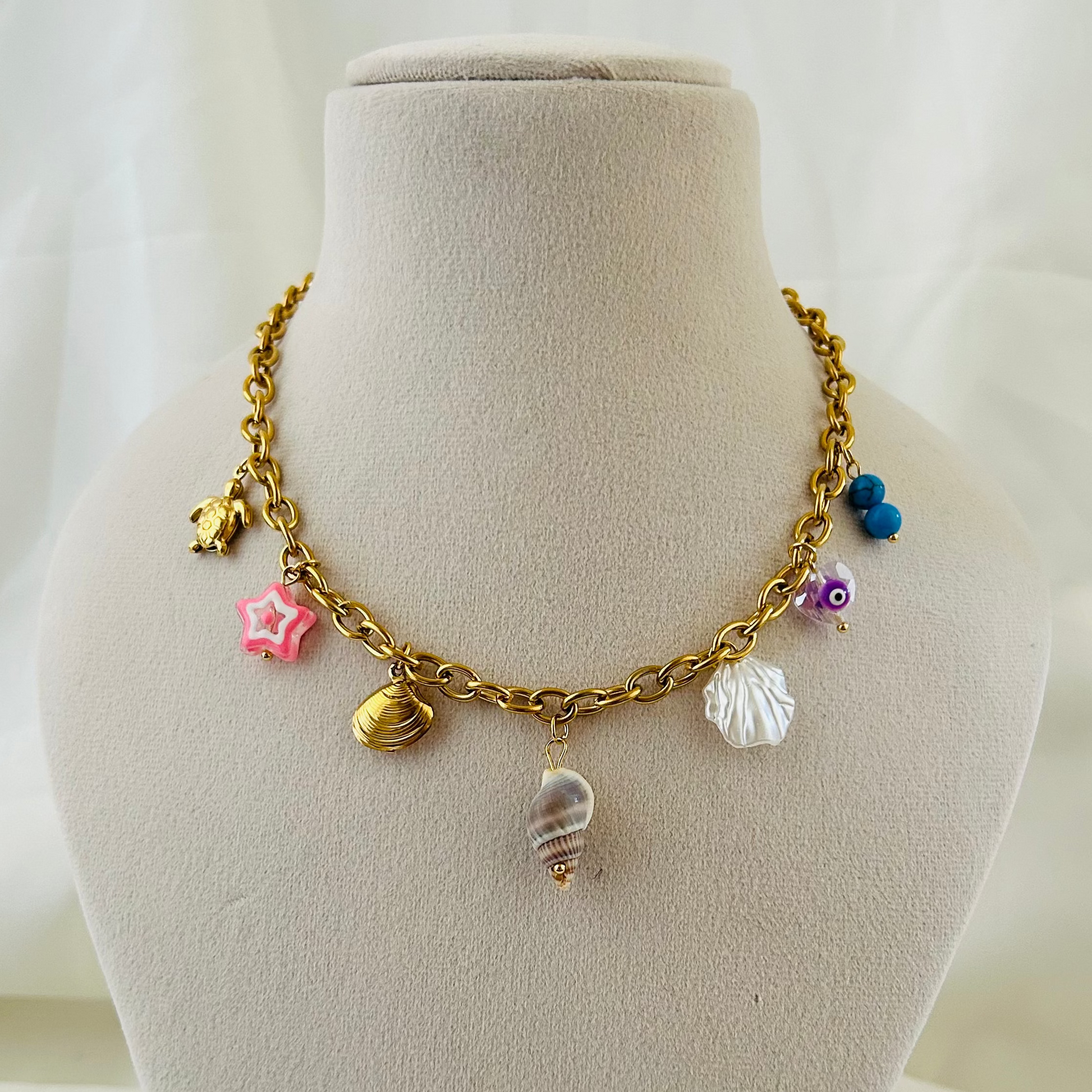 Seaside Treasure Charm Necklace