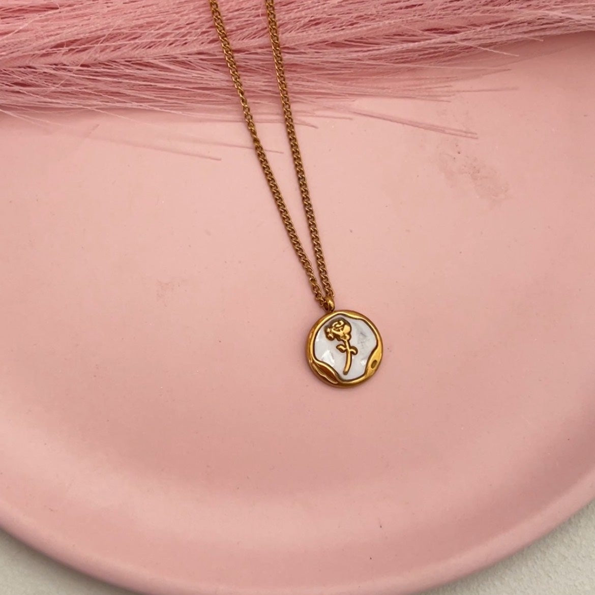Pearl Rose Pendent