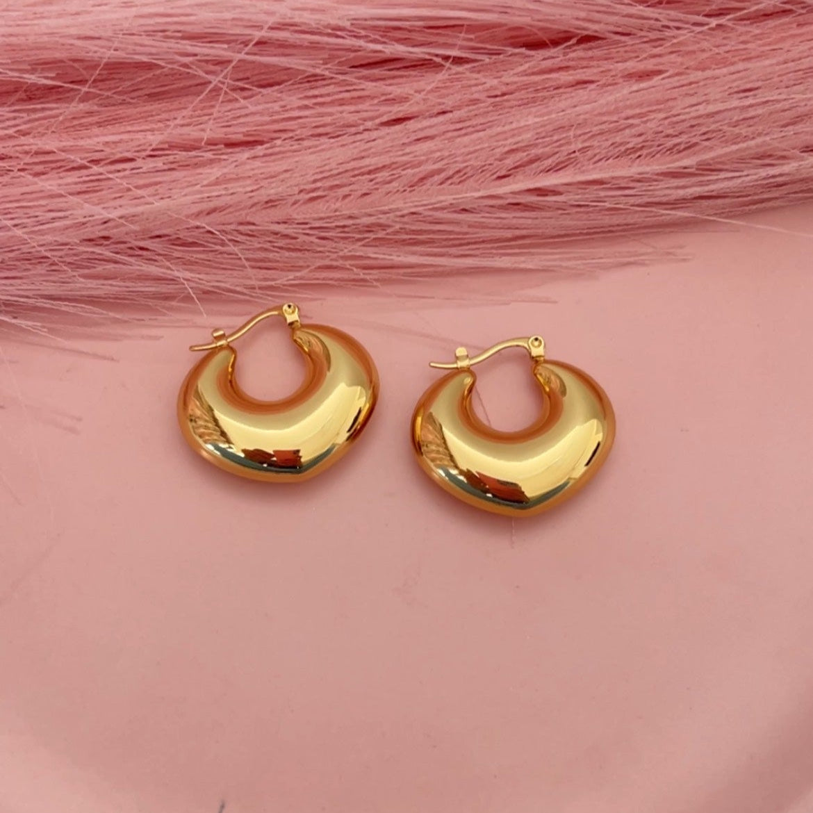 Golden Chunk Hoops