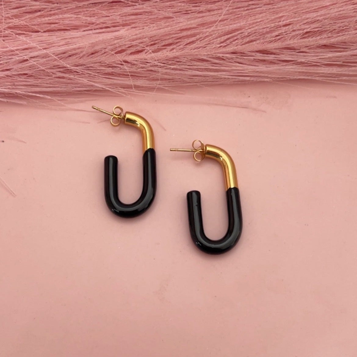 Black Edge Hoops