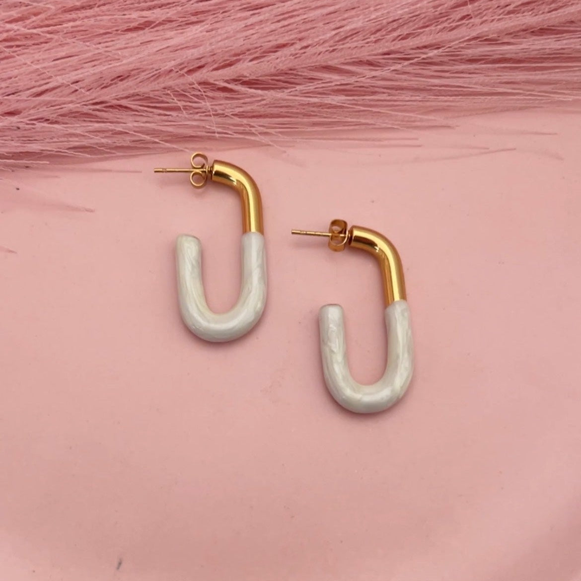 White Edge Hoops