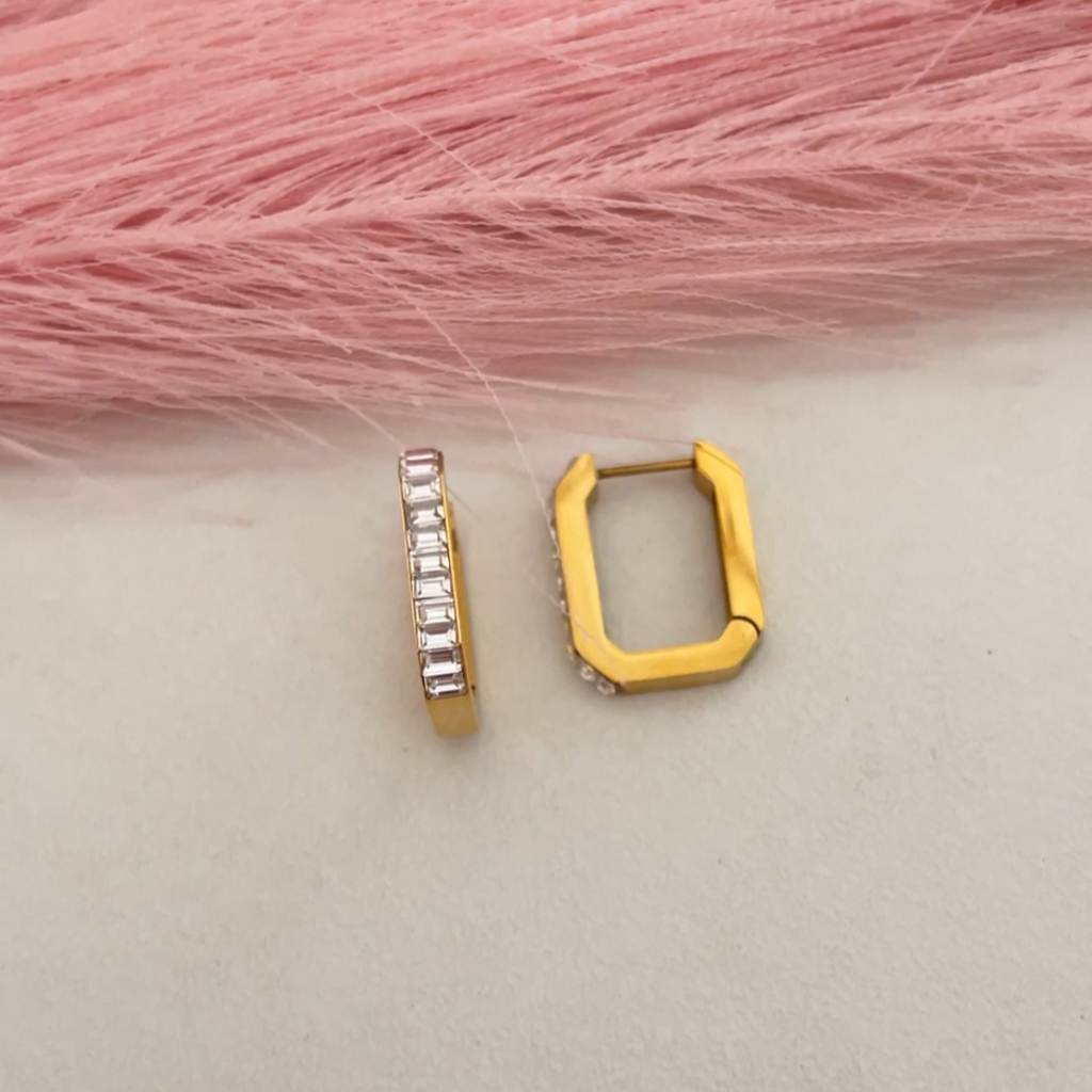Crystal Halo Hoops